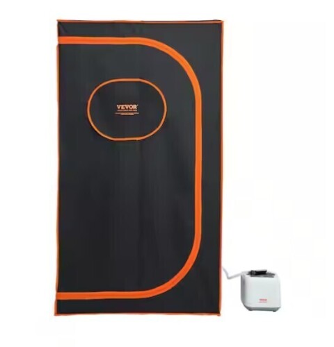 VEVOR Portable Steam Sauna Tent 1000-Watt 1-Person Indoor Steel Frame Infrared Sauna with Chair Soothing Heated Body Therapy New In Box $299