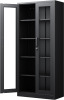 PEUKC Display Cabinet with Glass Doors, 71 Inches Metal Display Case with 4 Adjustable Shelves, Curio Storage Cabinet with Lock for Home, Office, Book, Pantry, Assemble Required (Black) Similar to Picture $299