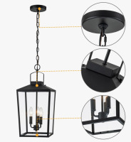 Gracie Oaks Syndal 3 - Light Outdoor Hanging Lantern New In Box $299