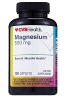 CVS Health Magnesium 500 Mg Bone & Muscle Health Caplets, 100 Count New Best by 11/2027