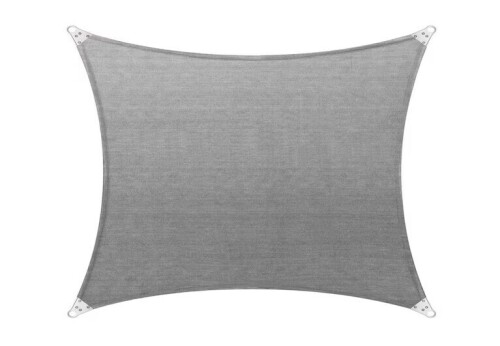 COLOURTREE 8 ft. x 12 ft. 260 GSM Reinforced (Super Ring) Grey Rectangle Sun Shade Sail New In Box $299
