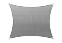 COLOURTREE 8 ft. x 12 ft. 260 GSM Reinforced (Super Ring) Grey Rectangle Sun Shade Sail New In Box $299