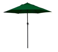 Astella 9 ft. Steel Market Push Tilt Patio Umbrella in Polyester Hunter Green New In Box $299