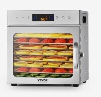 VEVOR Food Dehydrator Machine, 8 Stainless Steel Trays, 400W Electric Food Dryer with Adjustable Temperature & 24-Hour Timer, Heated Dryer for Jerky, Meat, Fruit, Vegetables, Herbs, Dog Treats New In Box $299