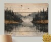 Ophelia & Co. The Valley Of Tranquility Of Lakeside Mountains I - Lake House Wood Wall Decor On Natural Pine Wood, 30" H x 40" W x 0.78" D New In Box $299
