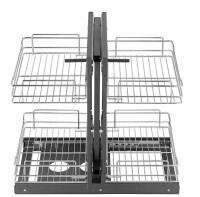 VEVOR Pull Out Blind Corner Cabinet 15 in. Opening Chrome Soft Close 4-Shelf Slide Out Kitchen Cabinet Organizer New In Box $399