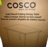 COSCO 3'8" x 2'8" Rectangle Wood Folding Dining Table in Gray Woodgrain, New in Box $399 - 2