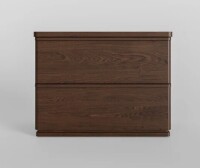 Wildon Home&reg; Baxtor 2 Drawer Walnut Nightstand New Floor Model $699