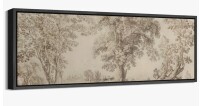 IDEA4WALL Vintage Sepia Forest Landscape Classic Nature Sketch Style Wall Decor for Living Room Study Office Extra Large Pictures Framed Canvas Print Wall Art, 20" H x 60" W x 1.5" D $299