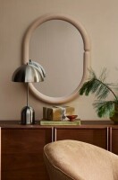 AllModern Lorinda Solid Wood Oval Wall Mirror, 24" x 36" New In Box $299