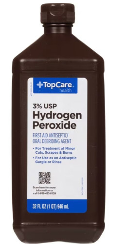 TopCare Health 3% USP Hydrogen Peroxide 32 fl oz New Best by 4/2028