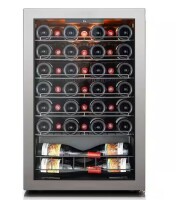 Ca'Lefort 21.7 in. W 46-Bottle Freestanding Wine Cooler Mini Fridge Cellar Cooling Unit in Stainless Steel Wave Racks $699