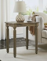 Laurel Foundry Modern Farmhouse&reg; Locke 23.6" Rustic Solid Wood Turned Leg Rectangular End Table New In Box $299