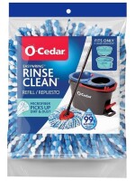 O-Cedar RinseClean Mop Head Replacement: Compatible with EasyWring Mop, Microfiber, Non-Abrasive & Reusable New
