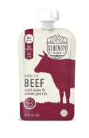 Serenity Kids Organic Baby Puree Pouches, Beef, 5g Protein, 3.5 Oz, 6 Pack New Best by 11/2027