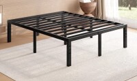FSCHOS 18 inch Queen Size Metal Bed Frame, Heavy Duty Metal Platform with Ample Storage Space, Sturdy Construction, No Box Spring Needed $199