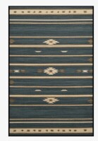 Hokku Designs Washable Slate Ivory Striped Area Rug, 5' x 7' $399