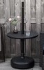 Outsunny 20 in. Black Round Plastic Umbrella Table Tray Portable Table Top Outdoor Side Table for Beach, Patio, Garden New in Box $199