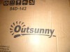 Outsunny 20 in. Black Round Plastic Umbrella Table Tray Portable Table Top Outdoor Side Table for Beach, Patio, Garden New in Box $199 - 2