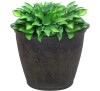 Sunnydaze Anjelica 24 in. Sable Single Outdoor Resin Flower Pot Planter - Dark Brown New In Box $299