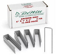 DeWitt 6 Inch U-Shaped Steel Anchoring Pins for Garden & Landscaping, 75 Count New In Box $59