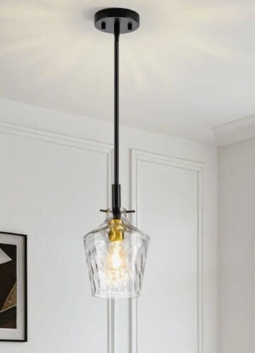 Red Barrel Studio&reg; 1-Light 7.87"W Glass Pendant, Adjustable Cord for Kitchen Island, Over Sink $299