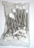 Prime-Line Door Stop, 3 In, Spring Steel, Satin Nickel, Rubber, 10-Pack New - 2