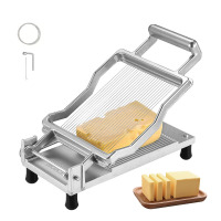 VEVOR Cheese Cutter with Wire, 0.2" Ultra-Thin Cheeser Butter Cutting Blade, Detachable Cheese Slicer Wire, Aluminum Alloy Commercial Cheese Slicer with 316 Stainless Steel Knife Wire, Kitchen Cooking New In Box $99