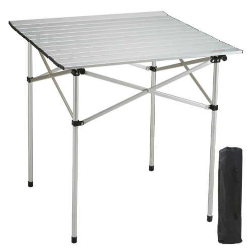 VEVOR Folding Camping Table, Outdoor Portable Side Tables, Lightweight Fold Up Table, Aluminum Ultra Compact Work Table with Carry Bag, For Cooking, Beach, Picnic, Travel, 24x16 inch, Silver New In Box $99