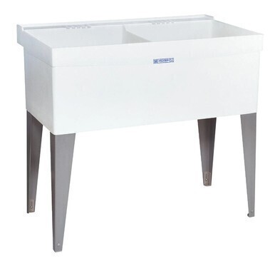 MUSTEE Utilatwin 38 Gallon 40 In. W X 24 In. L Double Laundry Tub New In Box $299