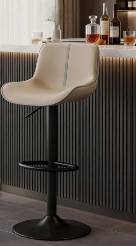 Wrought Studio&trade; Adjustable Swivel Bar Stool With Backrest &ndash; Matte Faux Leather New In Box $299