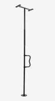 VEVOR Floor-to-Ceiling Transfer Pole, Tension Mounted Bathroom Grab Bar with Anti-Slip Curve Handle, 300 Lbs Capacity Security Pole for Elderly, Ideal Senior Safety Pole for 7-10 Ft Ceilings, Black New In Box $299