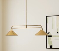Joss & Main 2-Light Fayra Industrial Linear Pendant New In Box $299