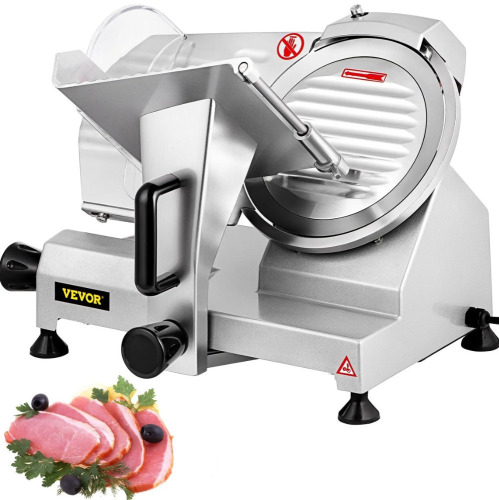 VEVOR Commercial Meat Slicer, 240W Electric Deli Food Slicer, 1200RPM Meat Slicer with 8'' Chromium-plated Steel Blade, 0-12mm Adjustable Thickness Electric Meat Slicer for Home & Commercial Use New In Box $399