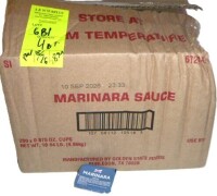 Sonic Marinara Sauce 0.88 oz, 200 Count New Best by 9/2026