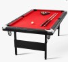 Gosports Billiards Table, 7 Ft Pool Table, Portable Foldable Space-Saving Table, Billiard Table Set Includes Balls, Cues, Chalks And Brush, Black With Red Cloth, New Shelf Pull $1299