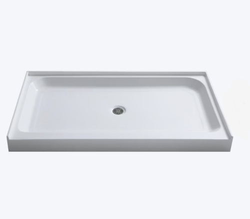ANZZI Tier 32-in W x 60-in L with Center Drain Single Threshold Rectangle Shower Base (White) New in Box $499