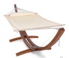 Suncreat 2 Person Large Quilted Hammock with 14 Ft Wooden Arc Stand| New in Box $499