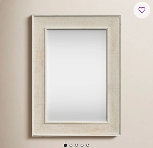Joss & Main 30-1/2" H Rectangle Wood Framed Wall Mirror with Rattan Detail, Natural Oak, New in Box $299