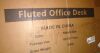 Ebern Designs Ato 58" Fluted Modern Desk With Storage, Wood Home Office Desk With 1 File Cabinet, 3 Drawers & Charging Station, Natural Wood, New in Box $499 - 2