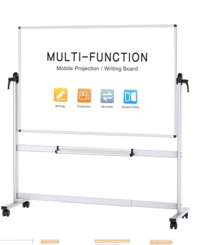VIZ-PRO Double-Sided Mobile Projection Writing Whiteboard, 72 x 48 Inches $499