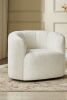 Mercer41 34" Boucle 360&deg; Swivel Barrel Chair, Modern Upholstered ArmchairNew in Box $599