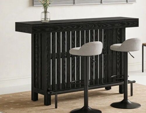 George Oliver Modern Home Bar Unit Bar Table with 2-Tier Shelves and Footrest New in Box $599