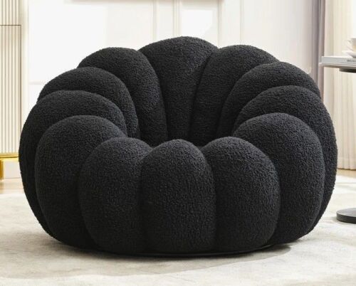 Wade Logan Cerone Upholstered Swivel Chair in Black New in Box $699