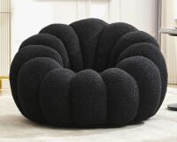 Wade Logan Cerone Upholstered Swivel Chair in Black New in Box $699