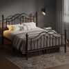 LOEWAY Full Metal Bed Frame with Classical Headboard and Footboard, Black New in Box $299