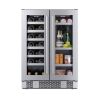 Avallon 24 Inch Wide 21 Bottle Capacity and 64 Can Capacity Beverage Center with LED Lighting and Double Pane Glass New Shelf Pull Working $2199