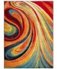 Dynamix Splash Red/Blue 8 ft. x 10 ft. Abstract Area Rug $499