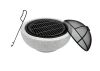 Teamson Home 23.62" Outdoor Wood Burning Fire Pit with Grill Grate and Faux Concrete Base, Gray New in Box $399