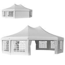 Outsunny 29 x 21 ft. Canopy Party Event Tent with 2 PullBack Doors ColumnLess Event Space 8 Cathedral Windows White (3 Boxes) New in Box $1299
